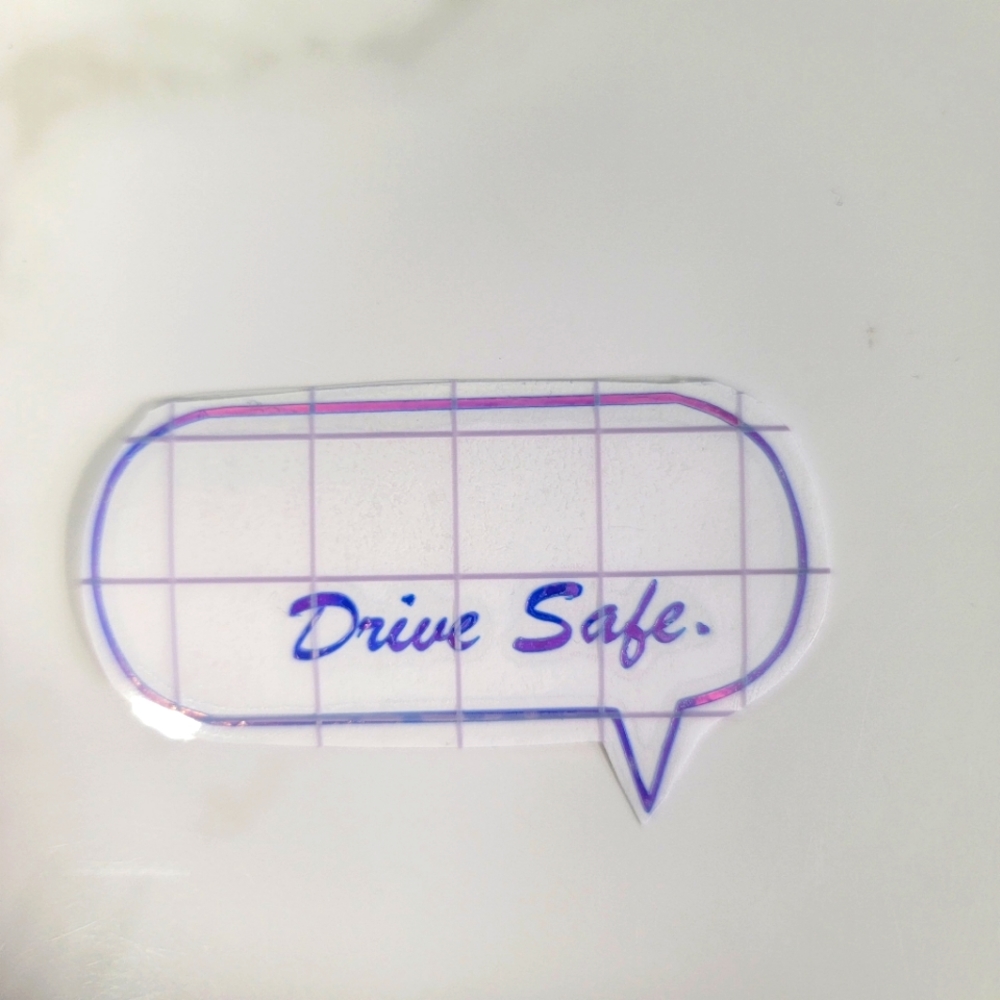 Rear view mirror sticker